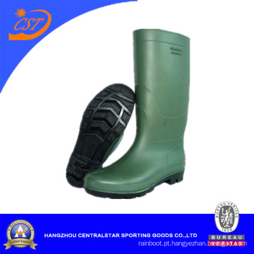 Botas de PVC com injeção de joelho na moda verde 66712